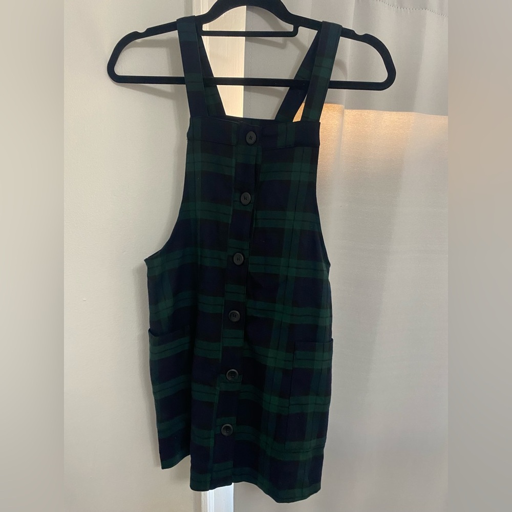 Zara Green and Black Checkered Dress
